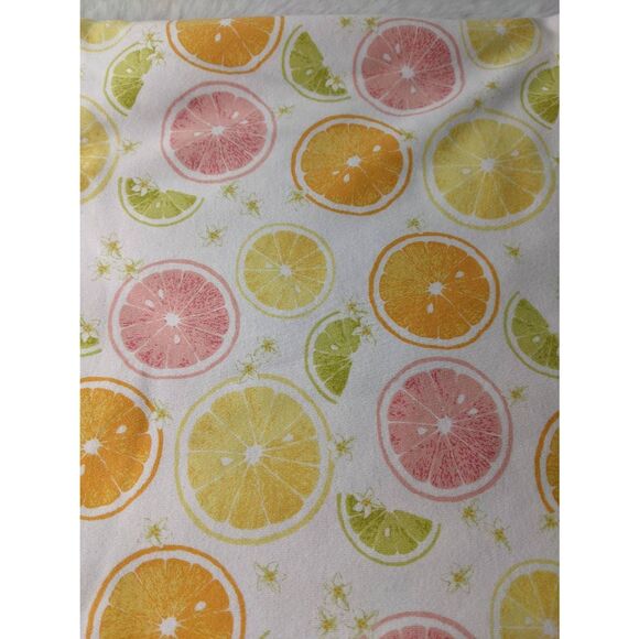 Gymboree Slice of Summer 2002 Blanket Citrusy Oranges Lemons Limes Ruffle Pink R - Picture 2 of 7